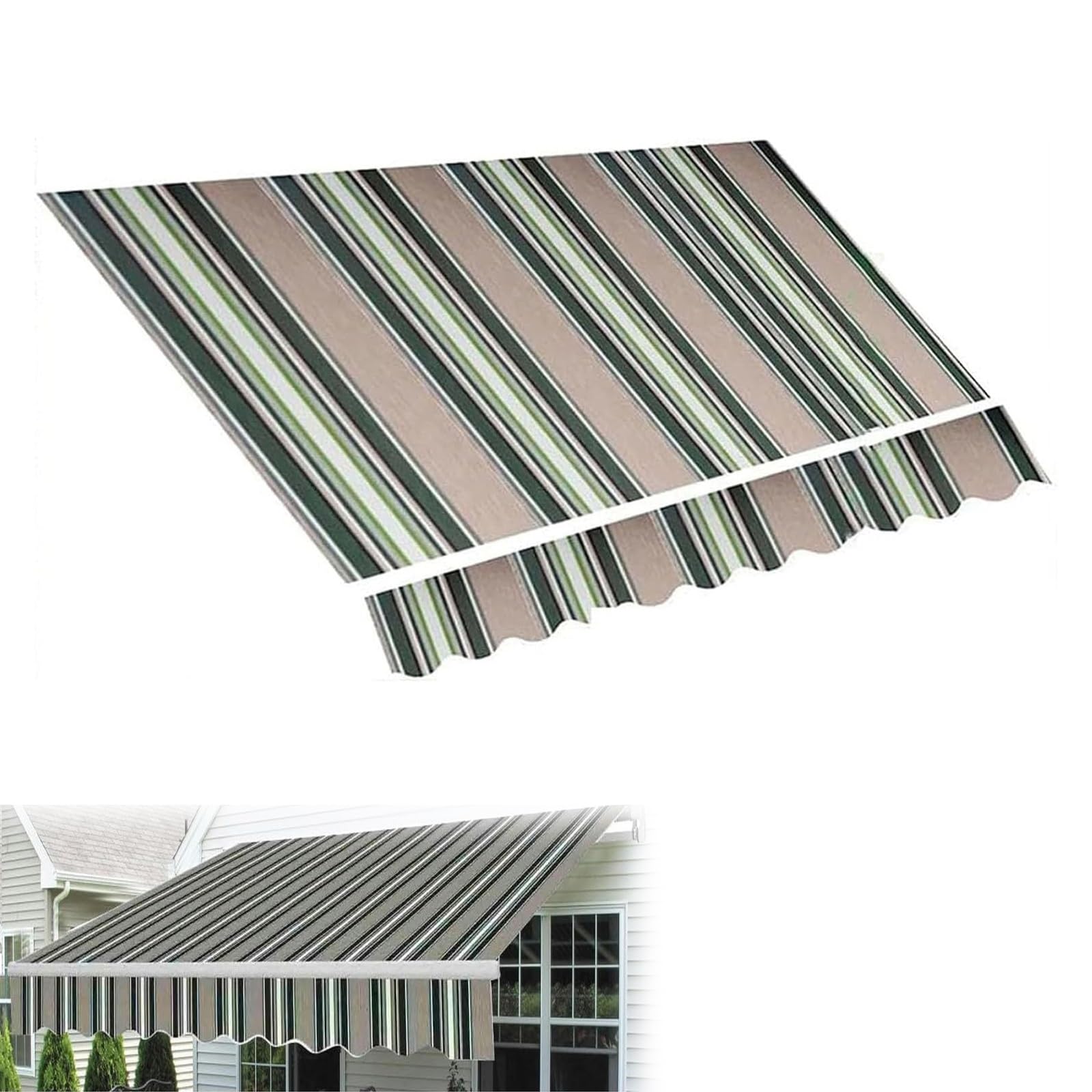 Tenda Da Sole Sostitutiva CEKOCK 3x2m - Tessuto Poliestere 280g UV Resistente, Per Patio E Giardino (Senza Telaio)