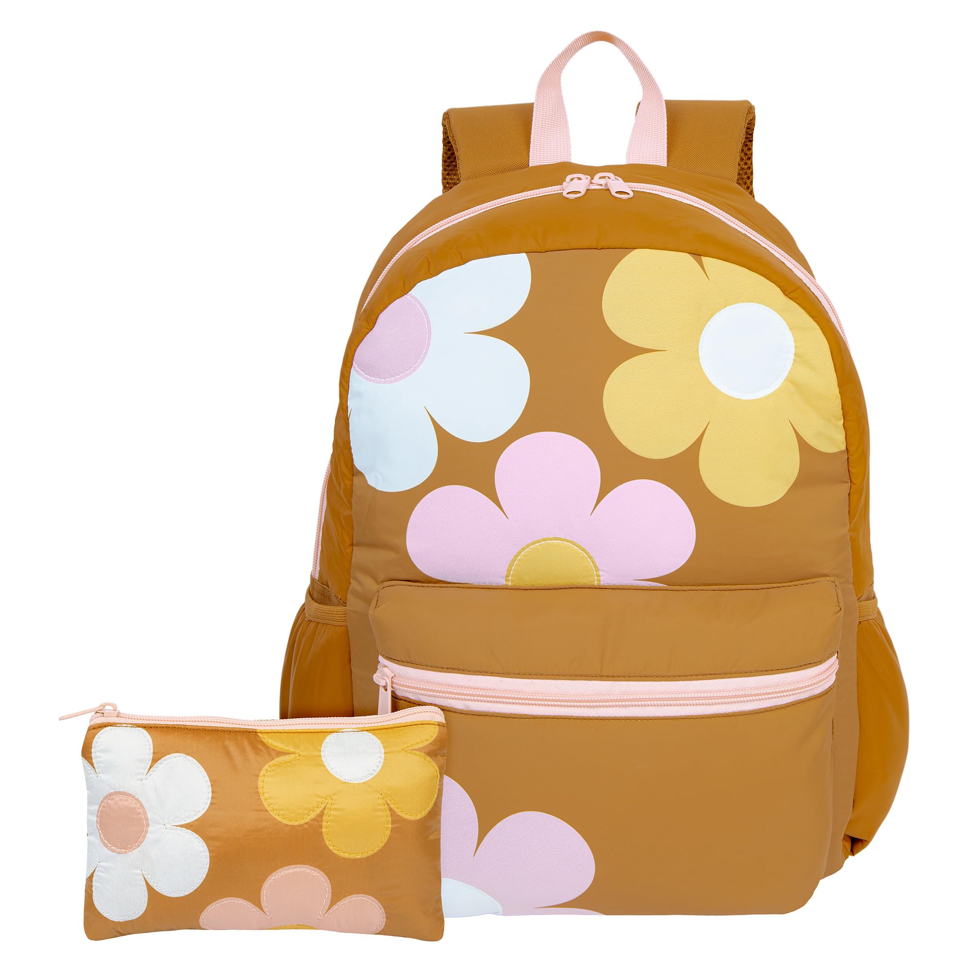 Fashion Angels Style.Lab Backpack for Kids, Travel Bookbag with Matching Pencil Pouch, Cute Puffer Detail & Daisy Design, Ideal for Girls & Boys in School