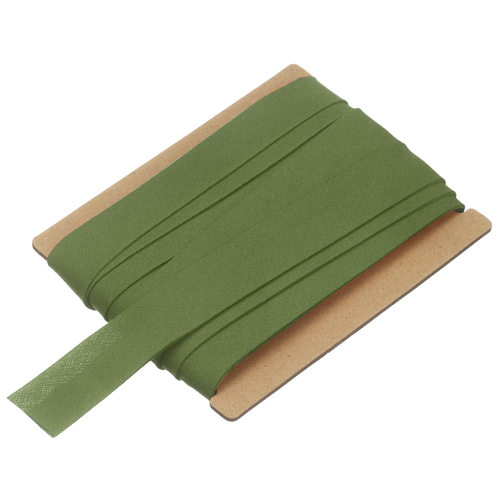 sourcing map 3/4 Inch Double Fold Bias Tape, Polyester Continuous Bulk Bias Tape for Sewing, Seaming Quilting Hemming Binding Crafts (Dark Green 6 Yards)