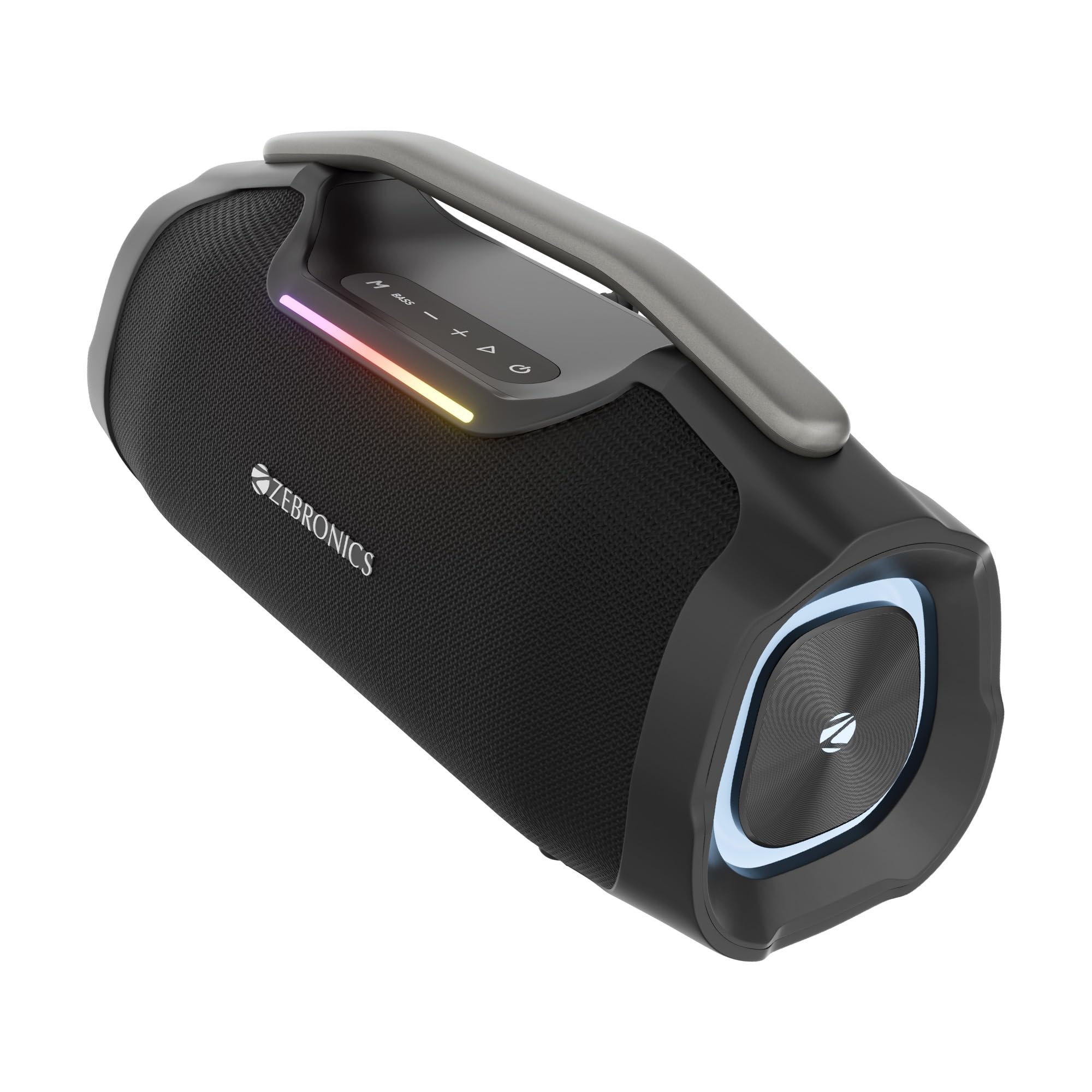 ZEBRONICS 2026 Launch 50W Bluetooth Speaker, Dual 5.7cm Drivers, 8.9cm Subwoofer, Upto 5Hrs Playback, Dual Passive Radiators, RGB Modes, 6.3mm Mic Input, TWS, BT v5.3, Type-C (Sound Feast 450) — Amazon image 10