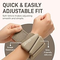 Vista 3 de Pesas de muñeca y tobillo para mujeres y hombres, pesas de tobillo de 1 libra cada una, paquete de 2 pesas de muñeca para mujer, accesorios