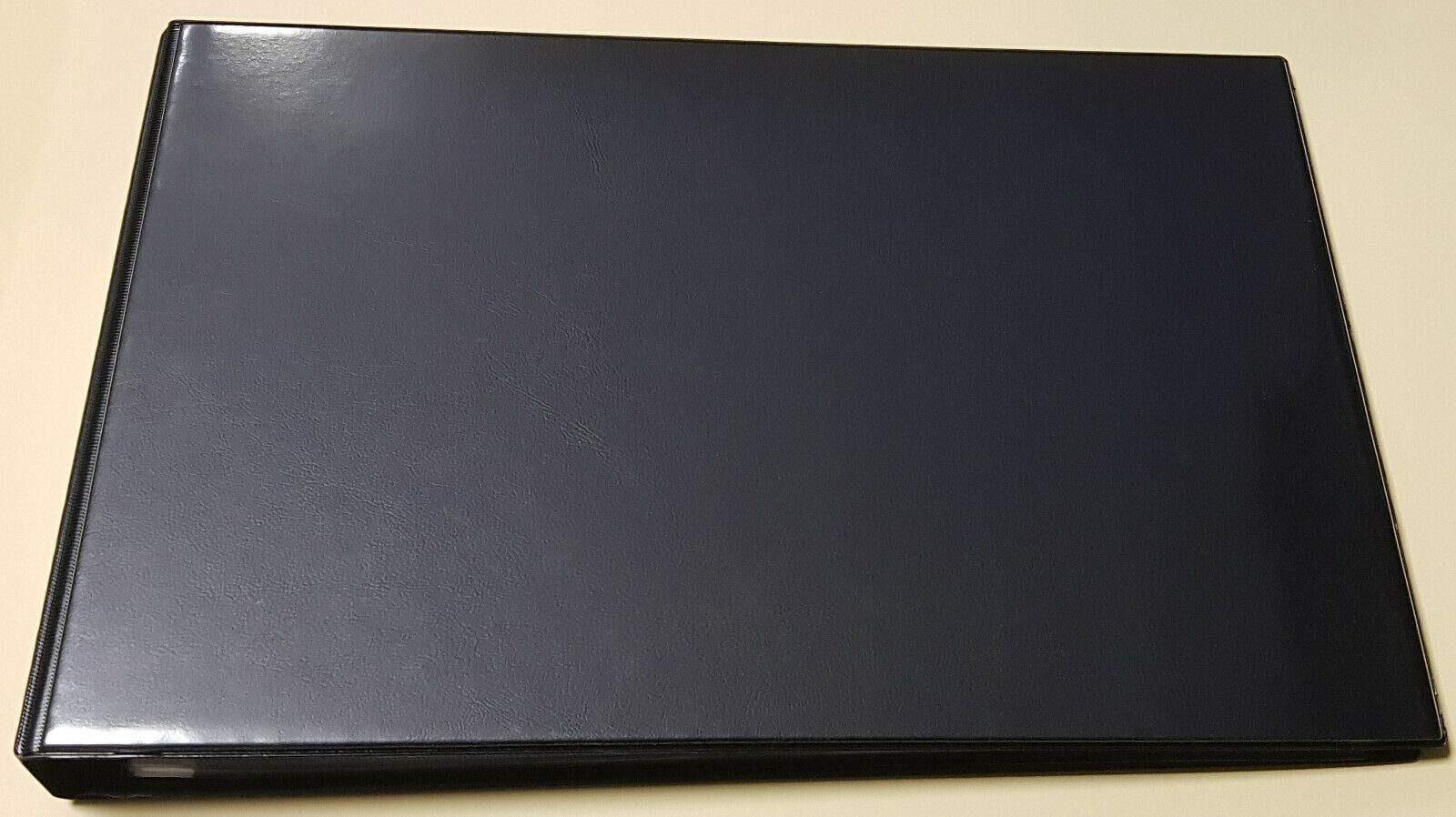 10x Ringbuch A4 Schwarz Querformat Ordner mit Sichttasche | 10er Set A4 Ordner in Schwarz Querformat mit Drahtniederhalter & transparenter Einschubtasche auf der Vorderseite.