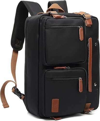 Miniatura 1 de Bolsa de computadora 3 en 1 para hombre, mochila para laptop de 17.3 pulgadas, bolsa de trabajo para hombres, bolsa de computadora portátil, Negro