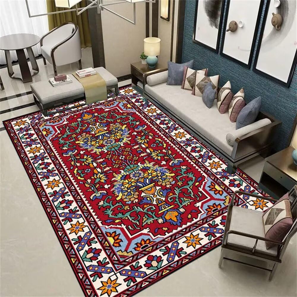 Tapis de salon rectangulaire anti-glisse pour sécuriser la salle à manger