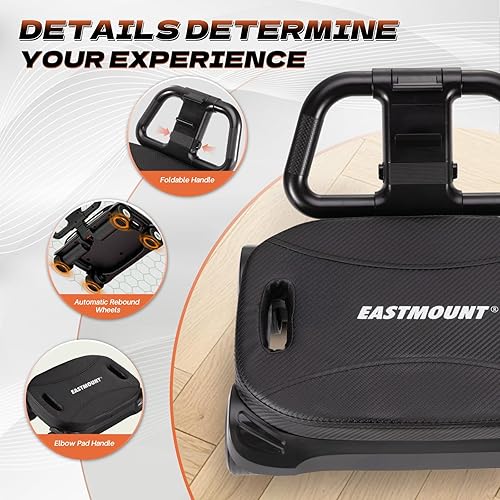 Miniatura 5 de EAST MOUNT Rueda de rodillo abdominal  Rodillo abdominal con soporte de codo para entrenamiento de núcleo, grasa del vientre, rueda abdominal de