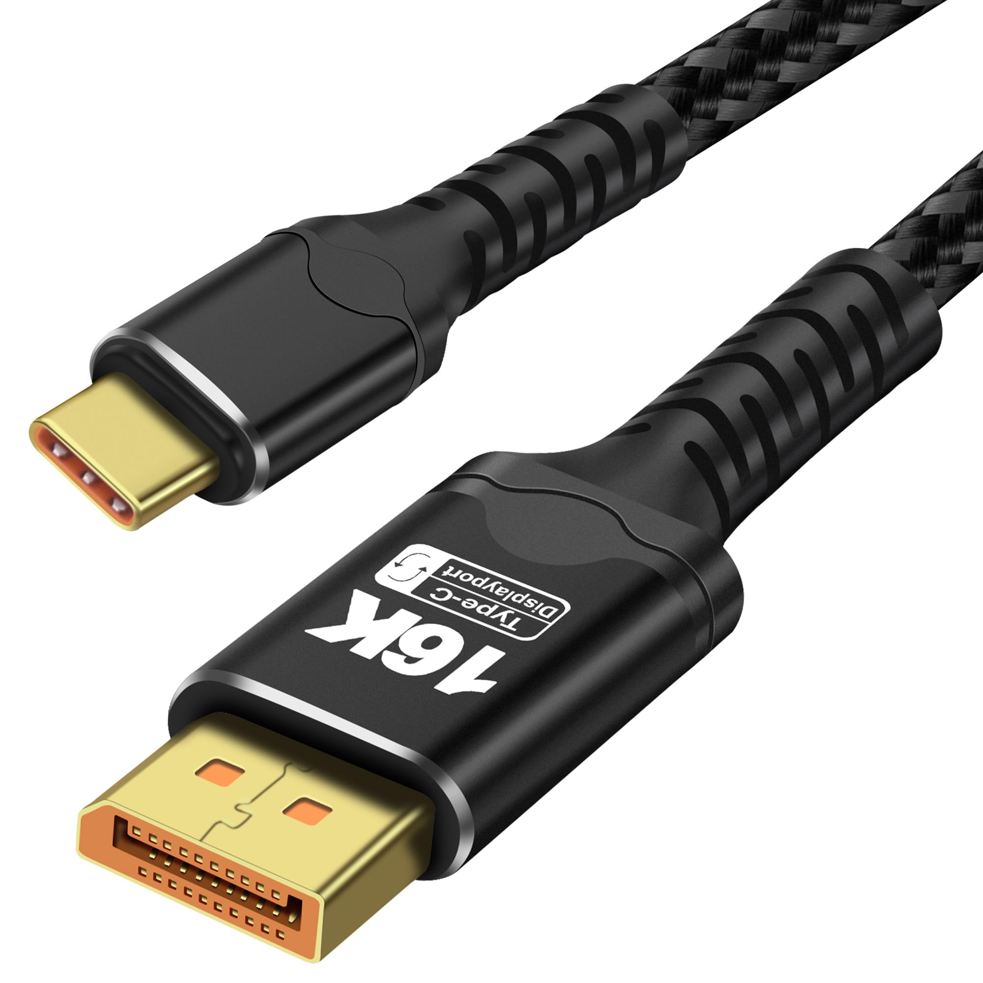 XMSJSIY Cavo da USB C a DisplayPort/DP 2.1 bidirezionale [16K@30Hz 8K@120Hz 4K@240Hz] USB Type-C a DP [compatibile Thunderbolt 3/4] 40Gbps Cavo DisplayPort Supporto DSC HDR VRR ALLM - 2M/6.56FT