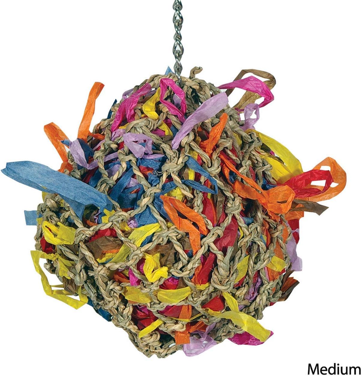 55100 Med. Super Shredder Ball Bird Toy Cages Birds Foraging Toys Parrot Amazon