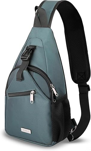 Miniatura 13 de AMJ Bolso bandolera para hombres y mujeres, mochila de hombro casual, mochila de pecho para senderismo y viajes