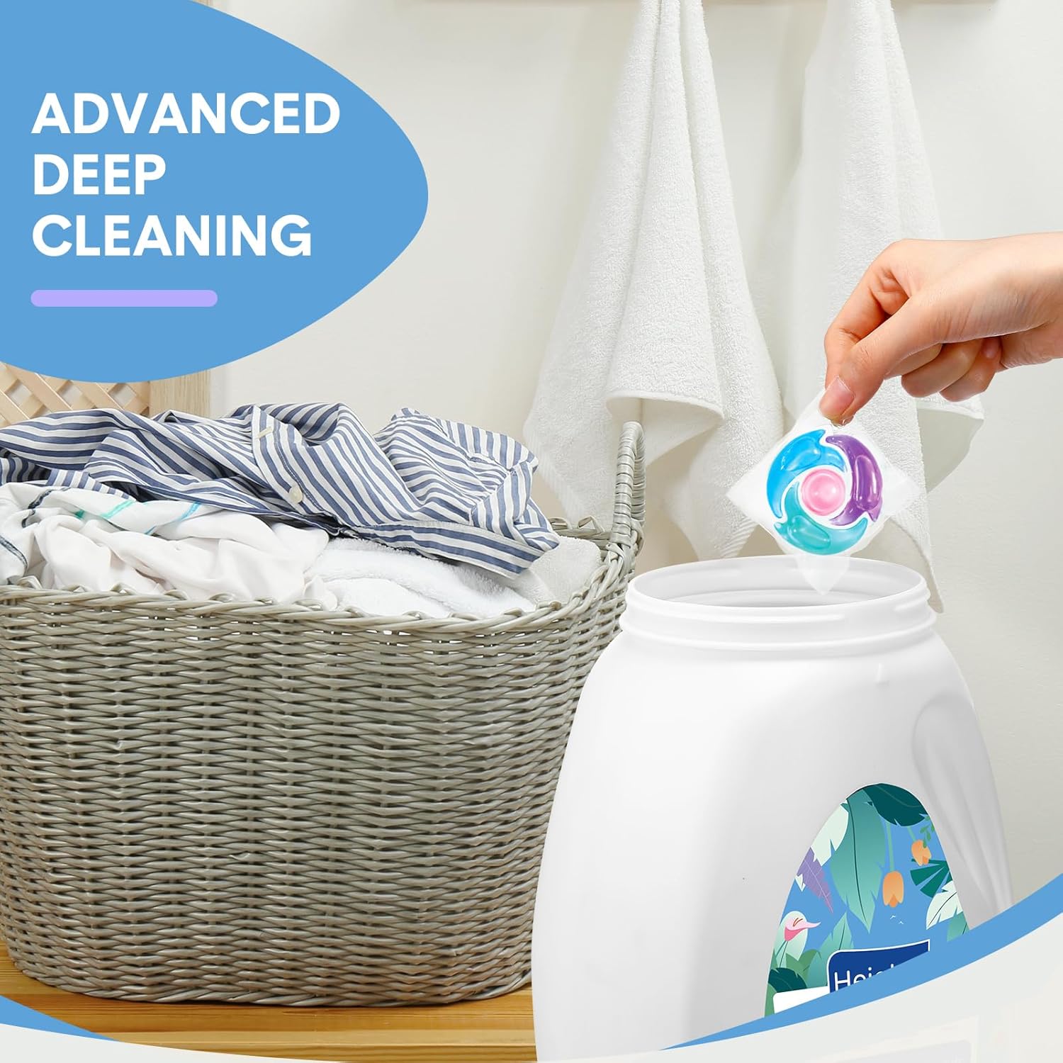 200 Count Laundry Detergent Pods Bulk 4 in 1 Washing Machine Detergent Pods Ultra Concentrated Tackles Tough Odors, Fruity Aroma - Image 4