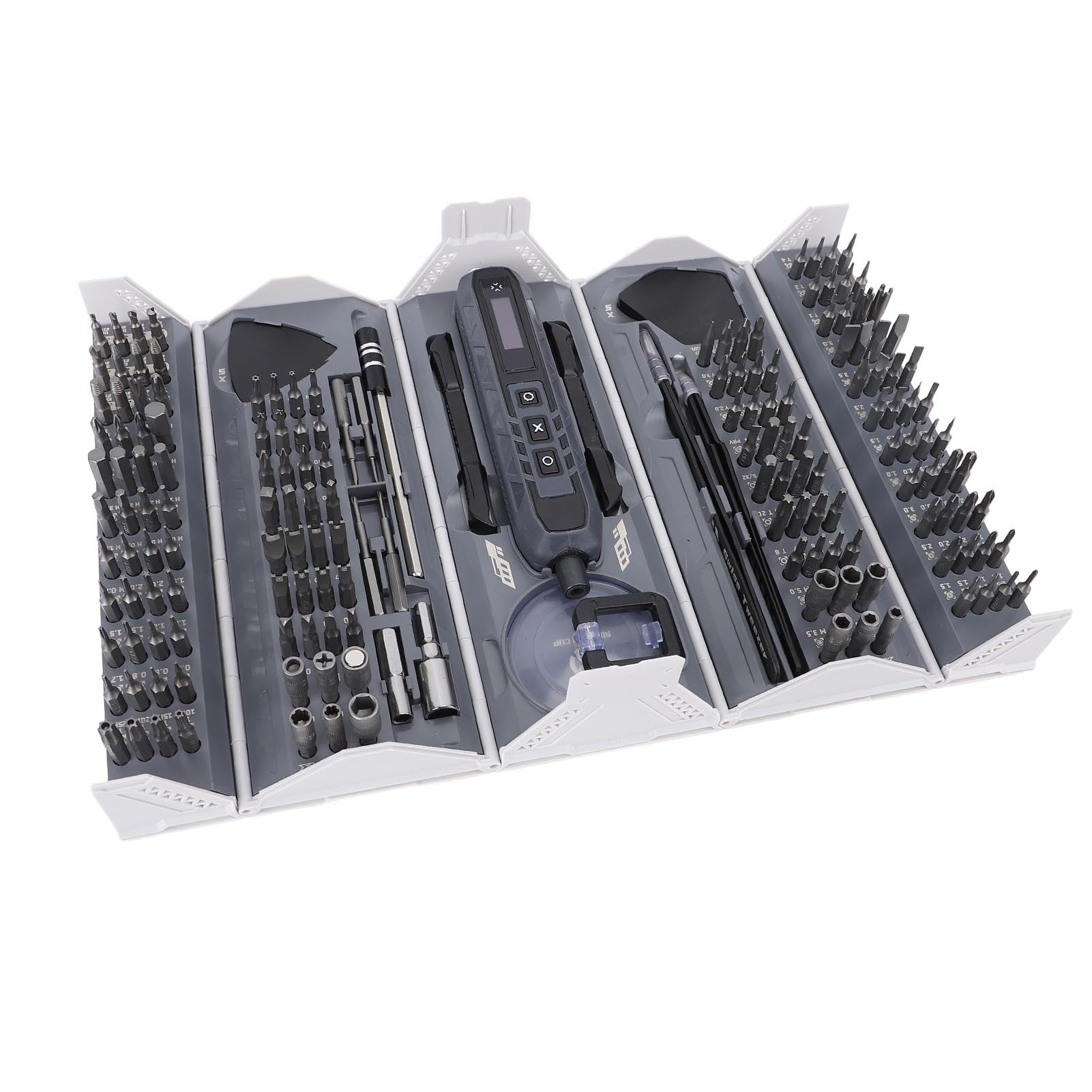 163-in-1-Elektroschraubendreher-Set, Mini-Akku-Schraubendreher-Reparaturwerkzeug mit Magnetischen Bits und Aufbewahrungskoffer, für Telefon, Laptop, Kamera, Uhr,