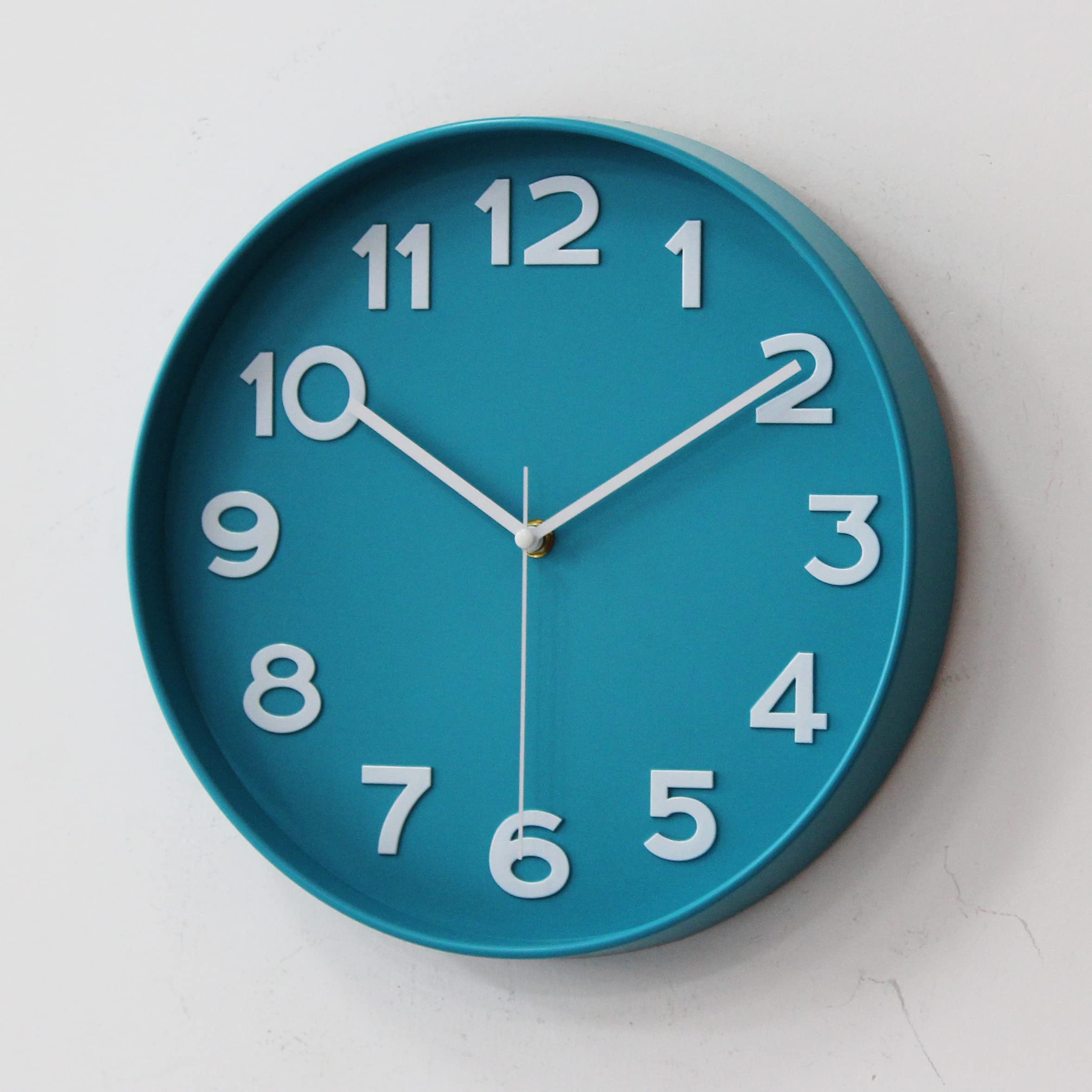 Orologio Da Parete Silenzioso 30 Cm | HZDHCLH | Senza Ticchettio | Quadrante Sfumato Oro Rosa | Per Soggiorno, Camera, Ufficio - 2