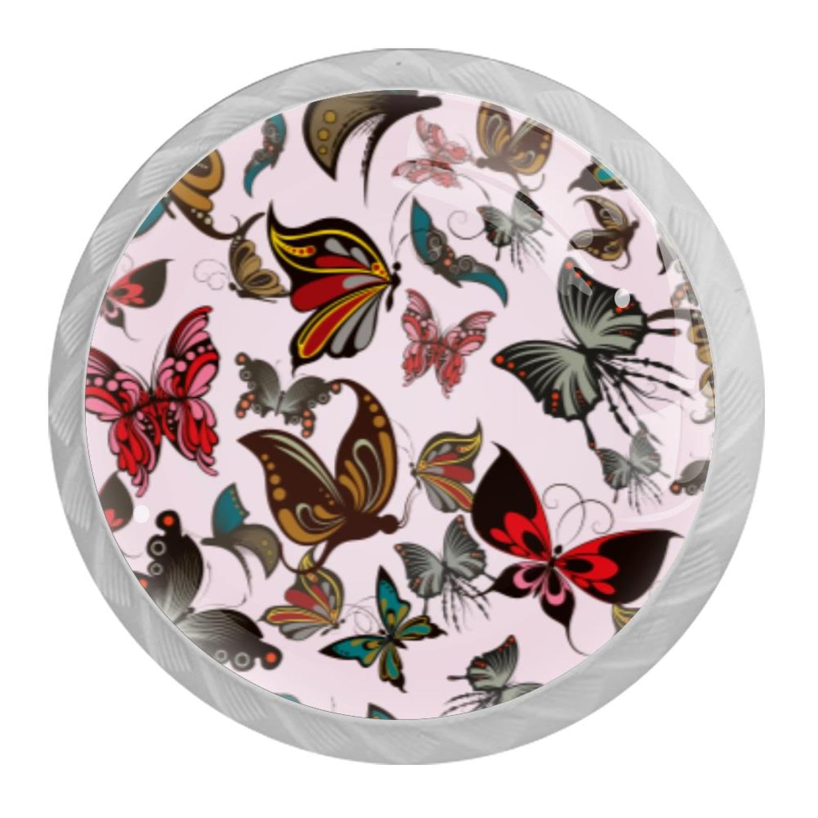 Tqmspg Multi03 4 Pieces Drawer Pulls Butterfly Pattern Door Knobs Dresser Handles For Kitchen Wardrobe Cupboard Hardware Furniture
