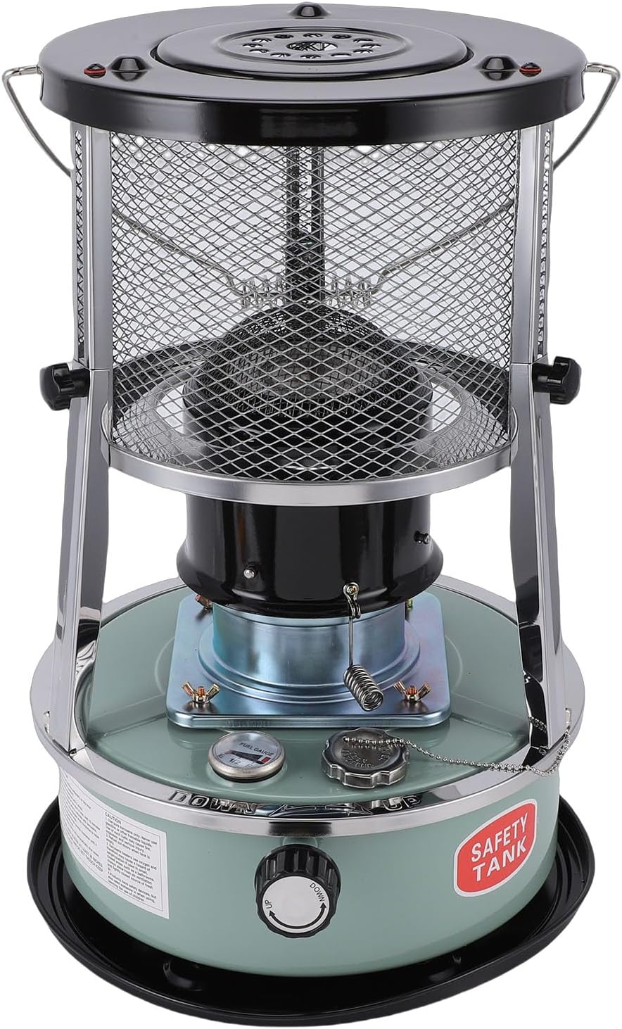 Pomya Kerosene Heater Indoor, 2.6KW Non Electric Indoor Outdoor Space Heater with Adjustable Height & 2 in 1 Stove Design, 5.2L Capacity, 20-25H Heating for Camping, Emergency Use