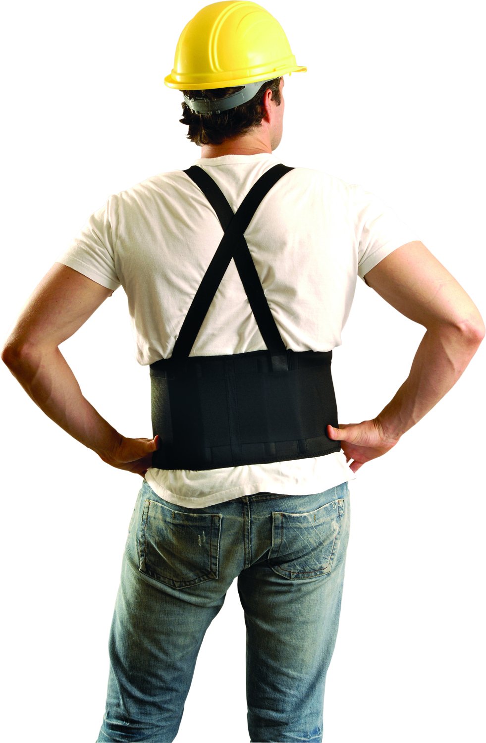 OccuNomix Back Lumbar Support, Black, Large (38" - 42") (626-064) - Back Support Belts - 
