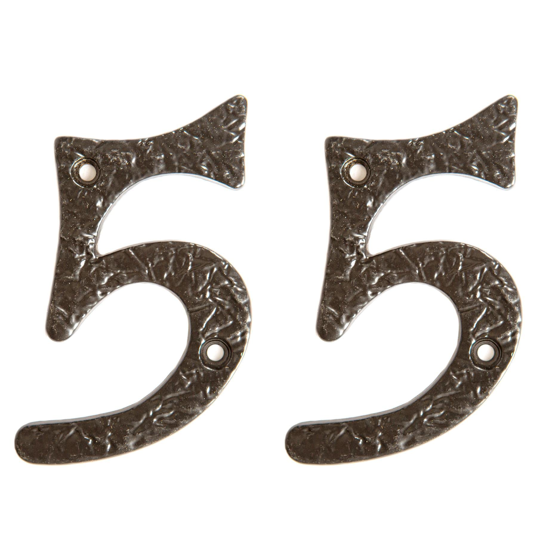 Hammer and Tongs - House Number - Number 5 - Grey - Iron