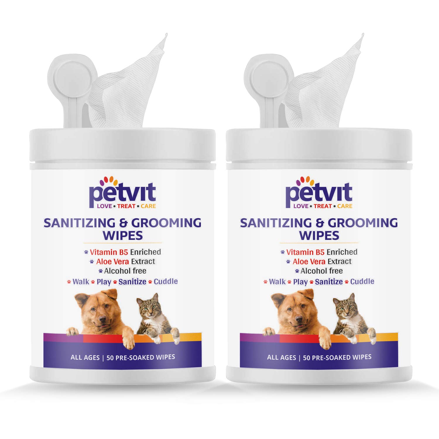 Petvit Pet Wipes for Dogs | Dog Wipes for Cleaning and Grooming - Large Size | Anti-Bacterial Cleaning, Grooming and deodorizing Wet Wipes for Dog | Pack of 2-100 Pulls (B08YJXJ9F8) Amazon Price History, Amazon Price Tracker