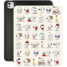 Velvet Caviar Compatible with iPad Pro 13 Inch Case - M5, M4 - Vegan Leather Folio with Adjustable Stand and Pencil Holder Snoopy Moods