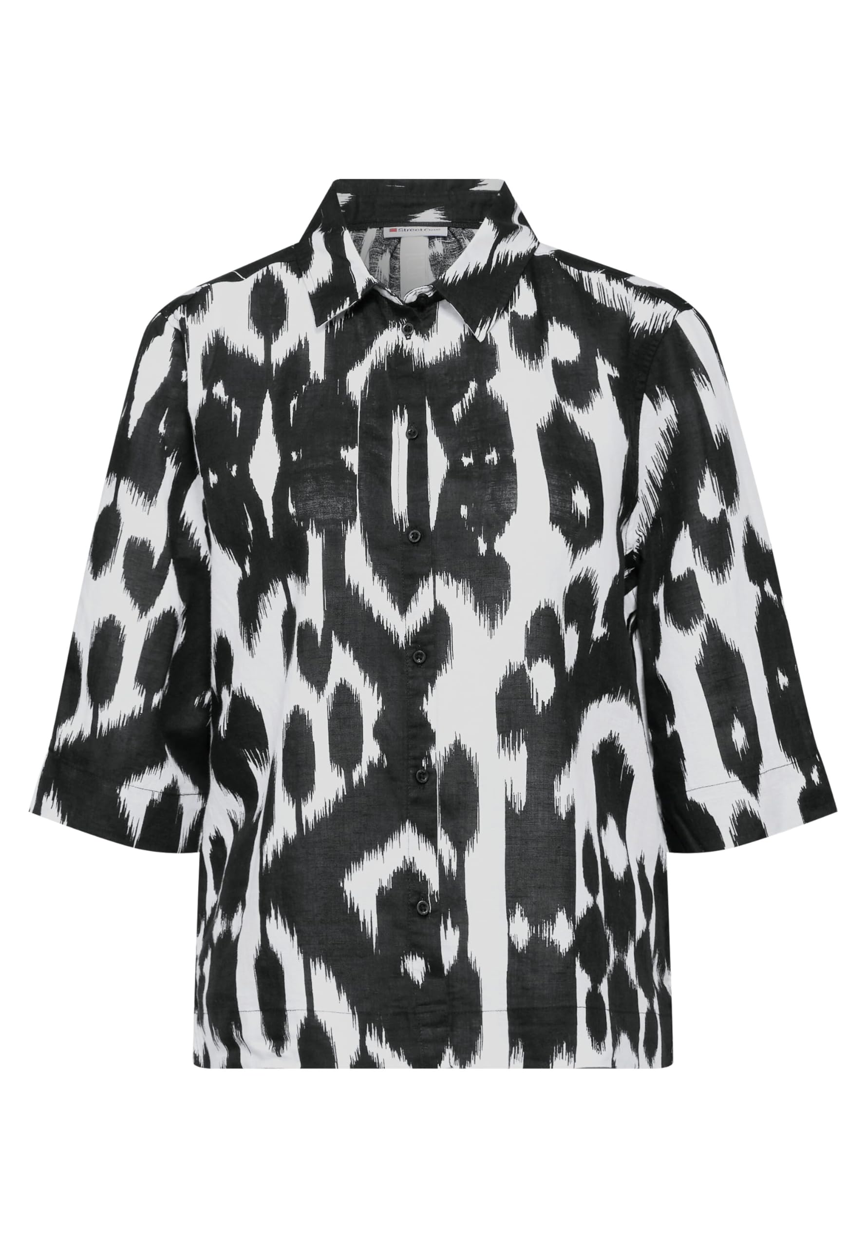 Street One Damen Sommer Leinen Bluse Black,38