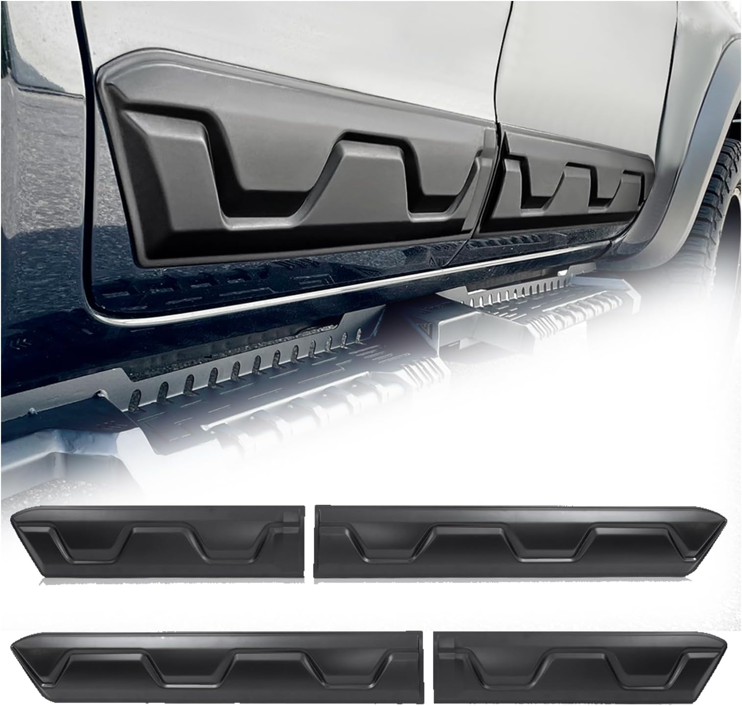 Body Cladding Door Protection for Ford Ranger Wildtrak 2012-2022 Accessories Raptor Stormtrak XL XLT Thunder Limited T6 T7 T8 Double Cab Side Door Protective & Decorative Molding 4 PCS