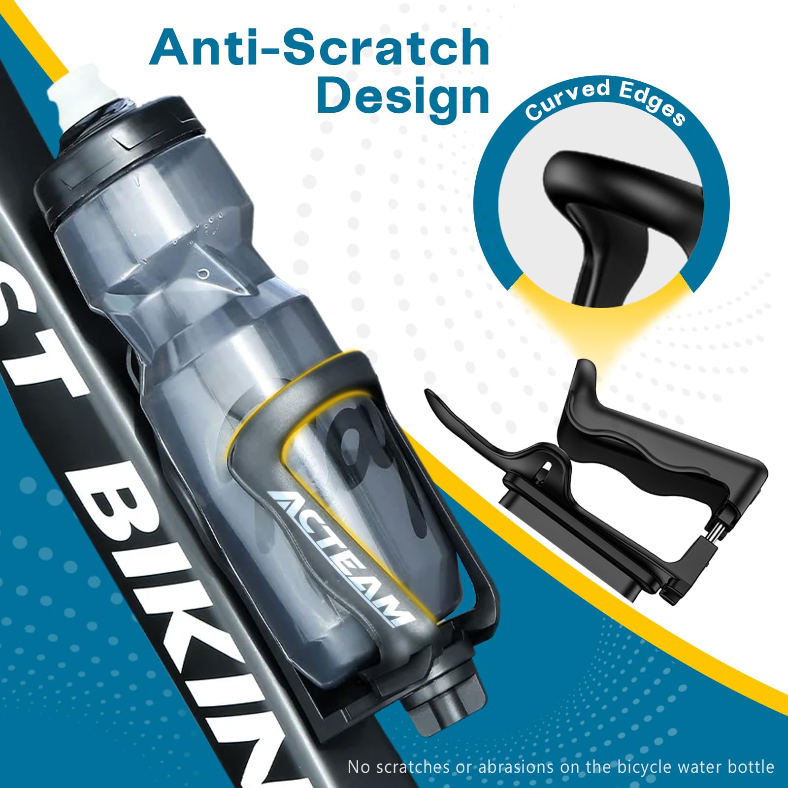 Portabicchieri per sedia a rotelle, scooter, deambulatore, deambulatore, portabottiglie 2 in 1 e accessori per telefono, regolabile, 1 pezzo (nero-B