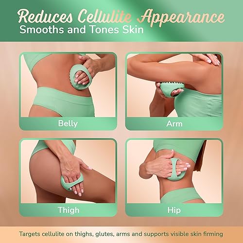 Miniatura 3 de Cepillo masajeador de silicona anticelulítica  Depurador corporal de tejido profundo para eliminar la celulitis, reafirmante de la piel y drenaje