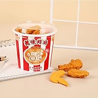 Vista 7 de Gomas de borrar de comida, paquete de 27 unidades, gomas de borrar de pollo frito, mascotas de escritorio para niños, lindos y divertidos