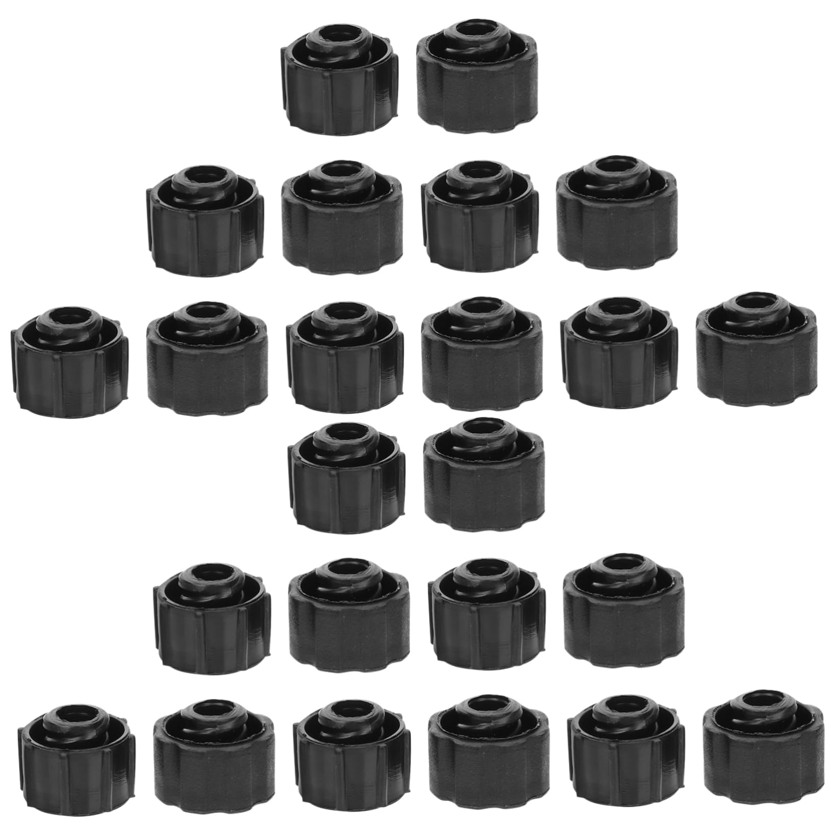 CIYODO Caps Set of 50 Black Luer Lock Tip Caps Adapter for Bottles Dispensing