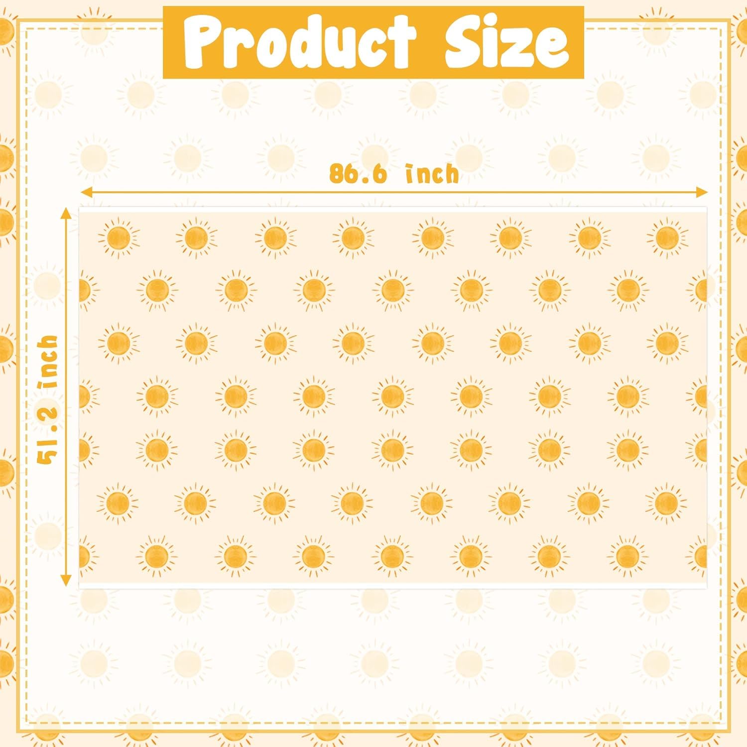 enttgo 4Pcs Boho Sun Birthday Party Tablecloths Boho Hippie Sunshine Disposable Plastic Waterproof Rectangular Table Covers First Trip Around The Sun Party Decorations Baby Shower Supplies86x51Inch