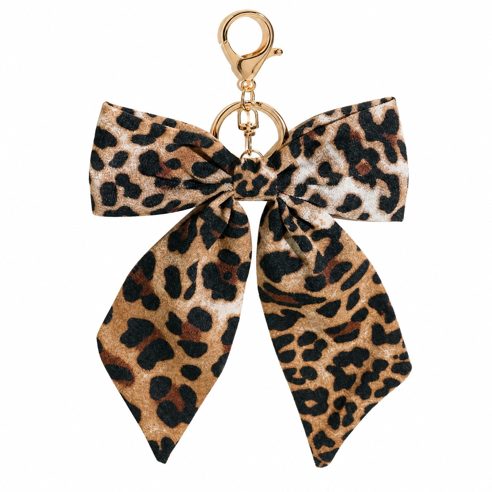 Leopard Print Bow Bag Charms Keychain-image-36