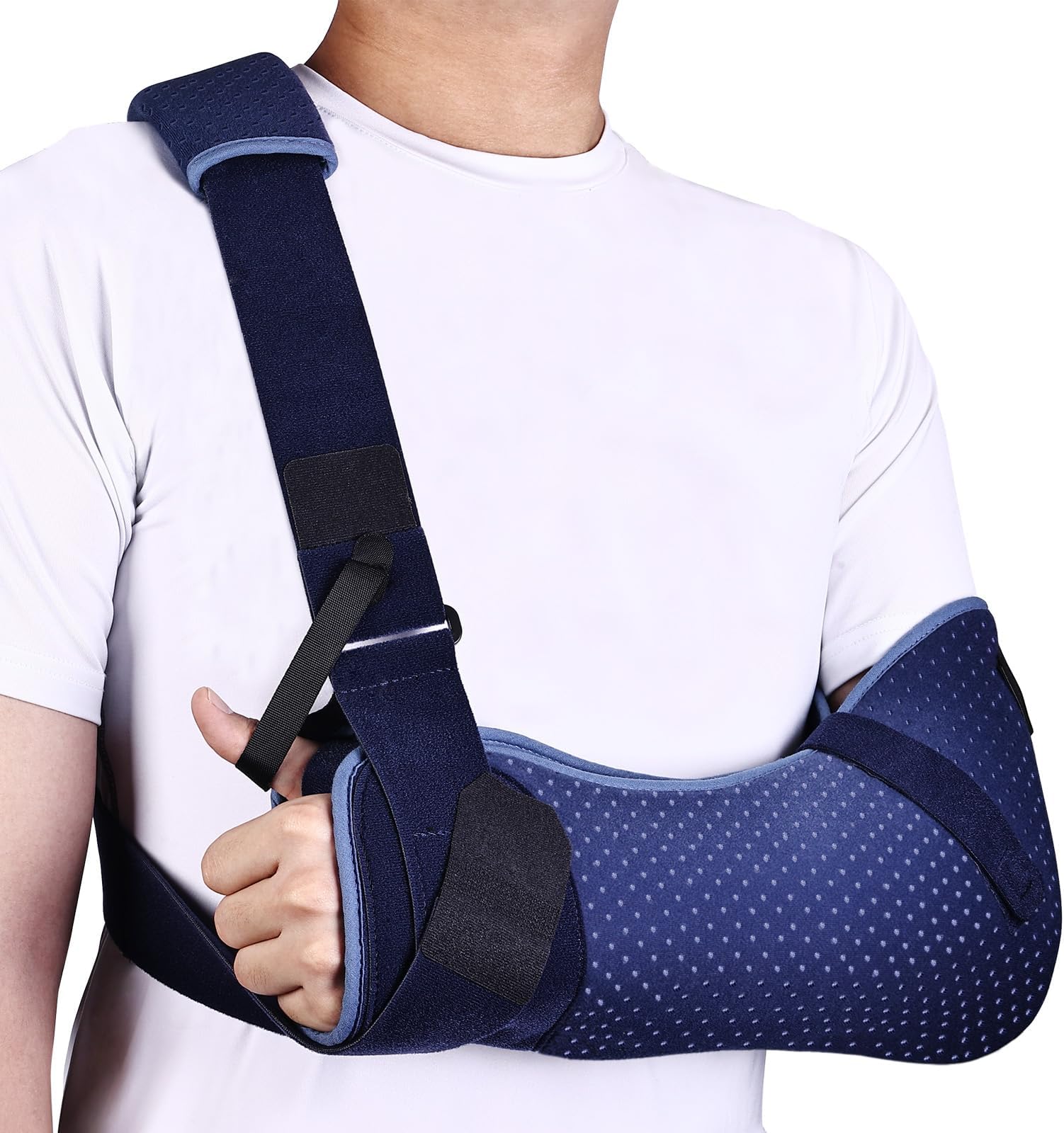Arm Sling for Shoulder Injury, Shoulder Support with Waist Strap for Men and Women, Shoulder Sling for Rotator Cuff Torn Hand Wrist Elbow Post-Surgery(Comfort Version, Left, S, 25-30.5 Inch)