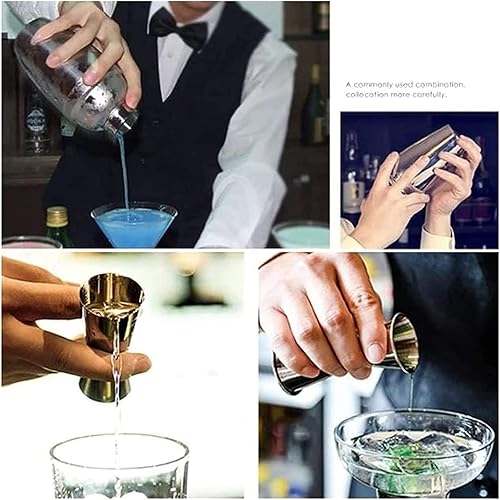 Miniatura 3 de ONOTEC Juego de coctelera de 19 piezas con soporte giratorio, kit de barman de acero inoxidable 304, juego de herramientas para el hogar, bares,