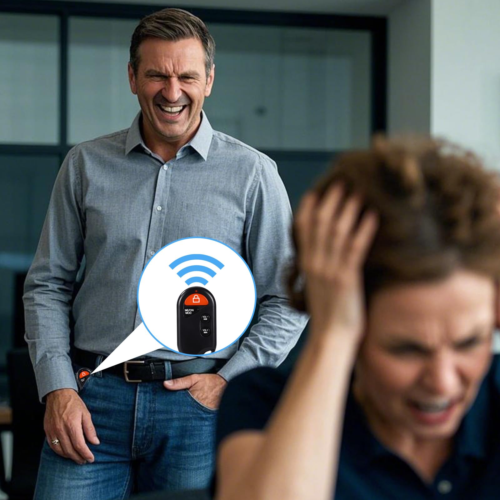 2uds Generador de Ruido Grillo Oculto, Generador de Ruido Grillo Negro Dispositivo Sonido Divertido para Bromas Oficina con Control Remoto para Adultos Oficina Hogar Automóvil y Fiestas