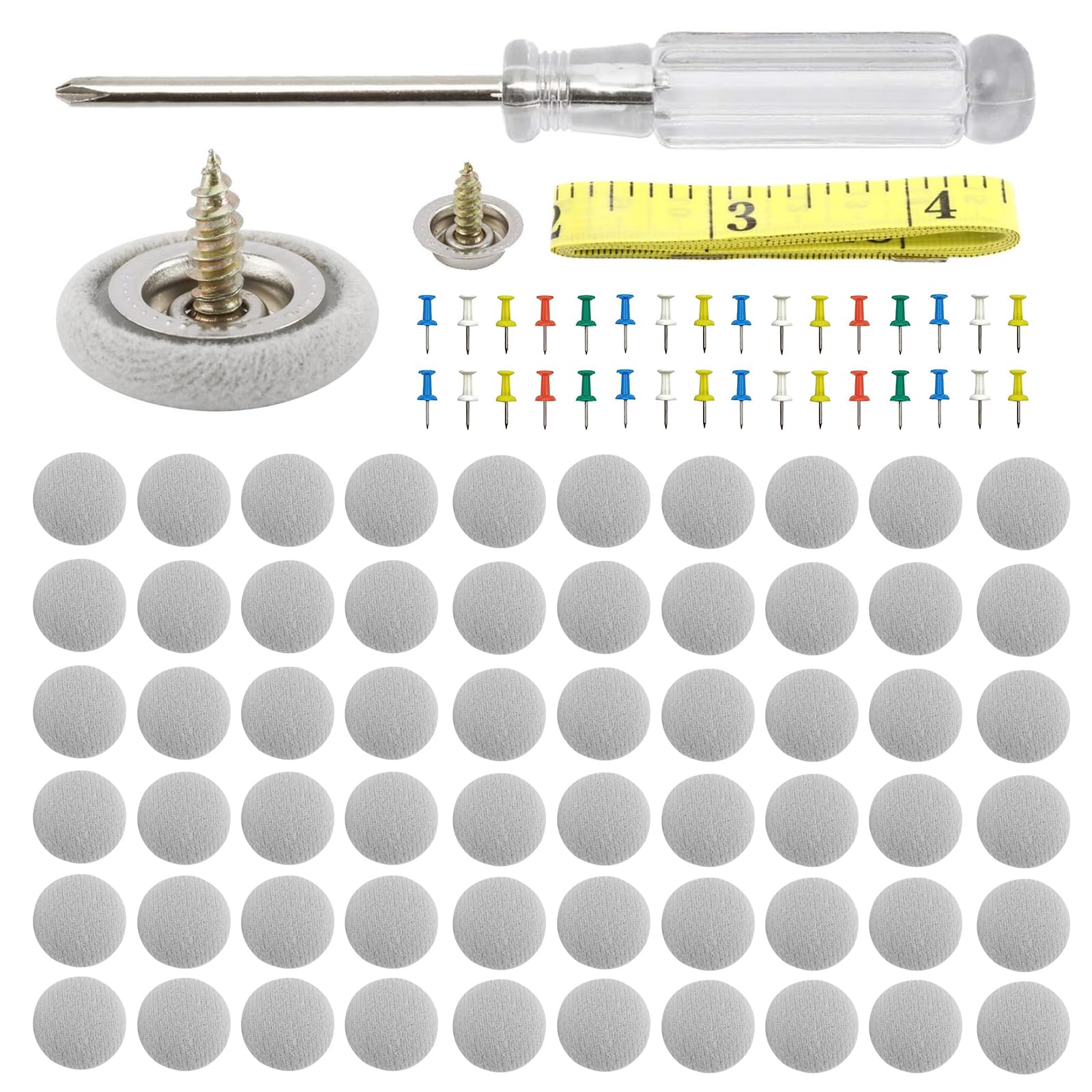 Kewucn 60 PCS Car Roof Headliner Repair Kit Vehicle Roof Snap Rivets Retainer with Installation Tool Auto Interior