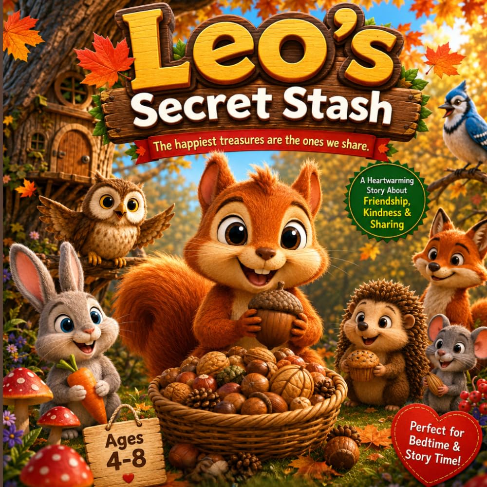 Leo's Secret Stash: A Heartwarming Picture Book About Sharing, Kindness, Friendship and Generosity for Kids