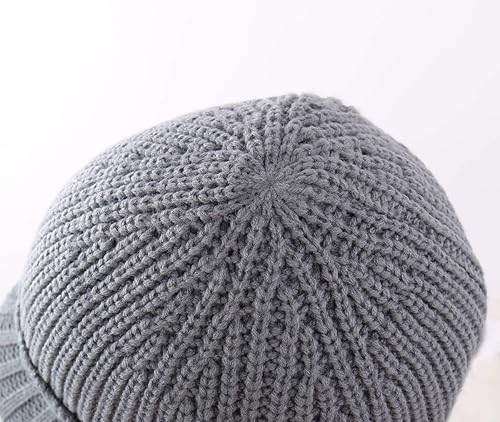 Miniatura 8 de Home Prefer - Gorro de punto grueso de invierno con visera para hombre