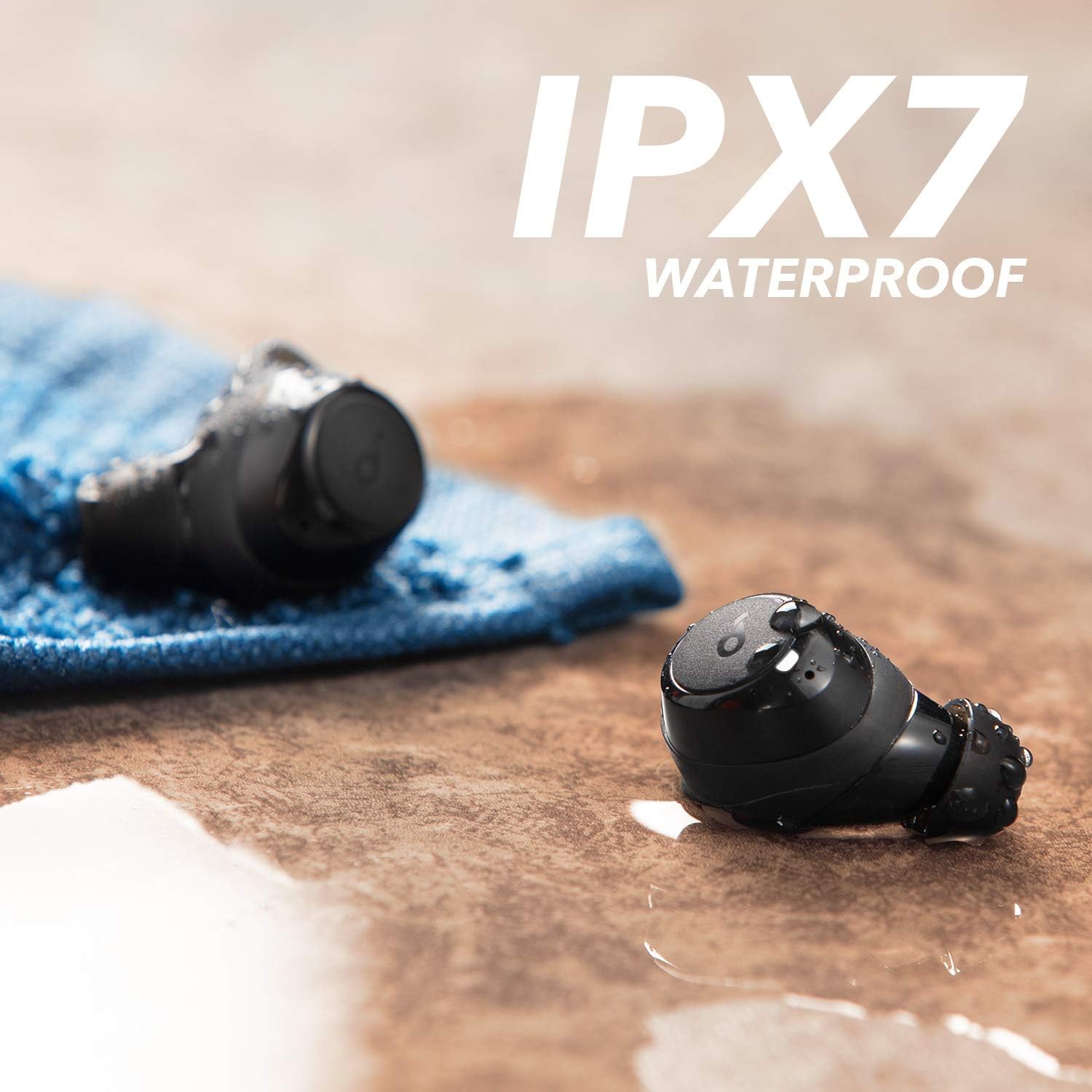 soundcore A1 In Ear Sport Bluetooth Kopfhörer, Wireless Earbuds mit Individuellem Sound, 35H Wiedergabe, Kabelloses Aufladen, USB-C Charging, IPX7 Wasserschutz, Tastensteuerung