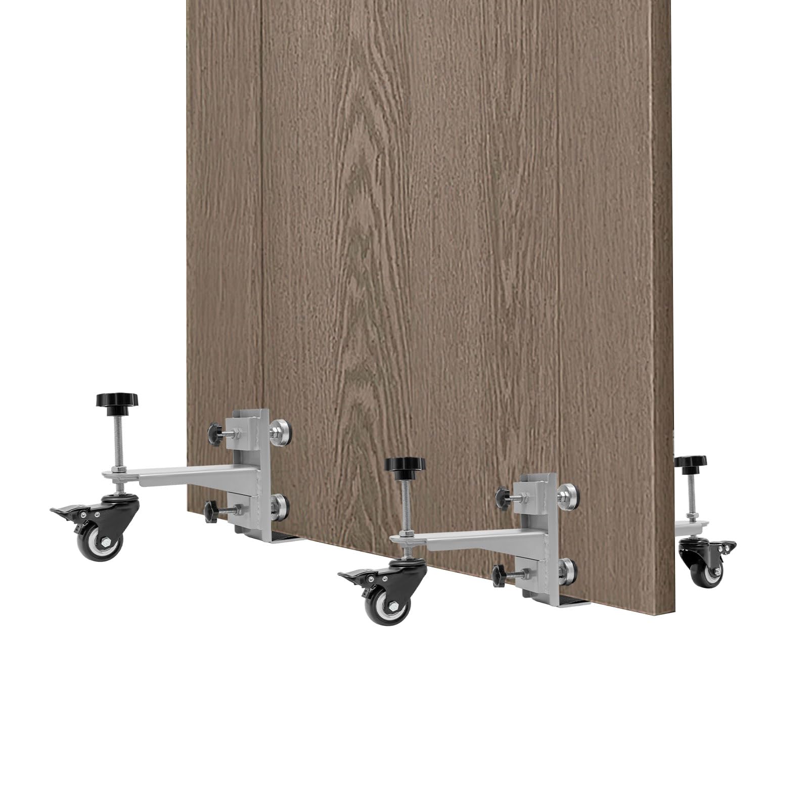 2 Pcs Heavy Door Installation Tool, Door Lifter Tool Jig Kit with Rotating Wheels, Hands Free Door Board Installation for Doors 1.375