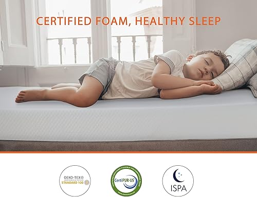 Miniatura 15 de MKDLUFEI Colchón de espuma viscoelástica de gel de 10 pulgadas tamaño matrimonial en una caja para un sueño fresco y alivio de presión, certificado