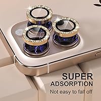 Vista 53 de Misea [3+1] for iPhone 14 Pro/iPhone 14 Pro Max Camera Lens Protector Bling, 9H Tempered Glass Camera Cover Screen Protector Metal Individual Ring