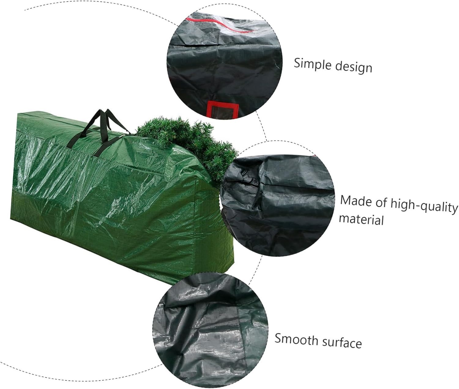 SOLUSTRE Water Resistant Christmas Tree Storage Bag Capacity Organizer with Reinforced Handles for Outdoor and Indoor Use Dustproof Xmas Tree Protector Pouch Random Color Random Color