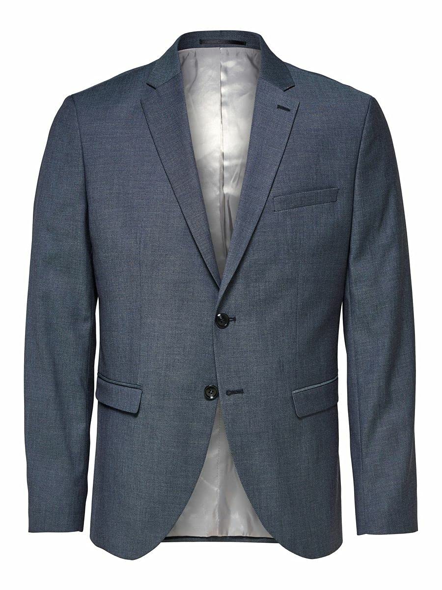 Selected Men's Slhslim-mylobill Lt Blue Strc Blz B Noos Blazer