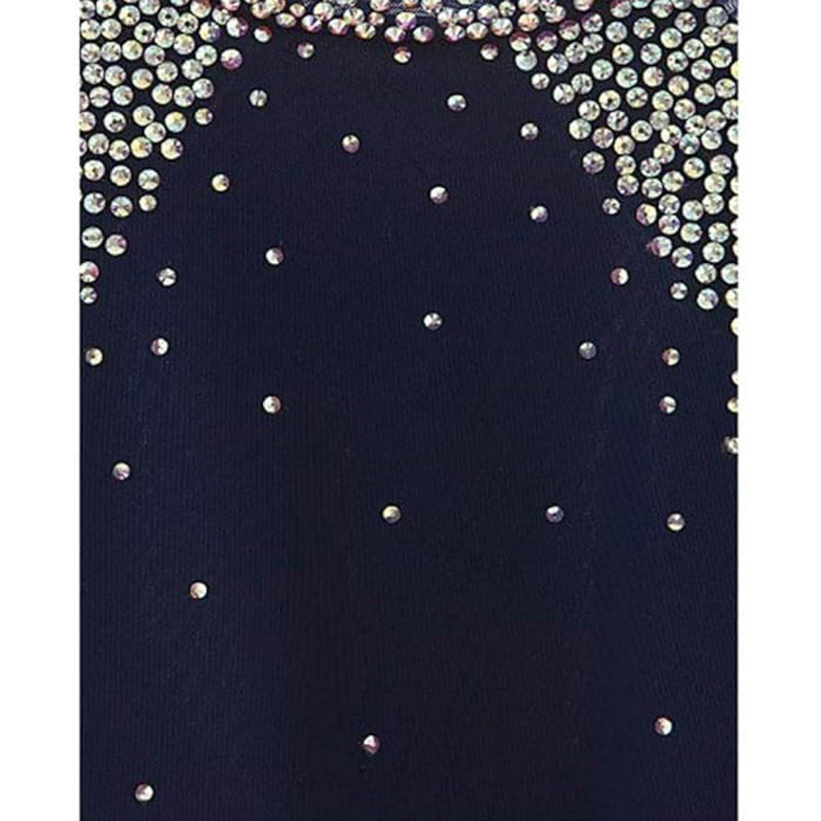 Abito da Prestazione da Pattinaggio Artistico su Ghiaccio Donna Costume da Pattinaggio a Rotelle su Ghiaccio a Maniche Lunghe Body da Ginnastica Ritmica Eleganti con Strass