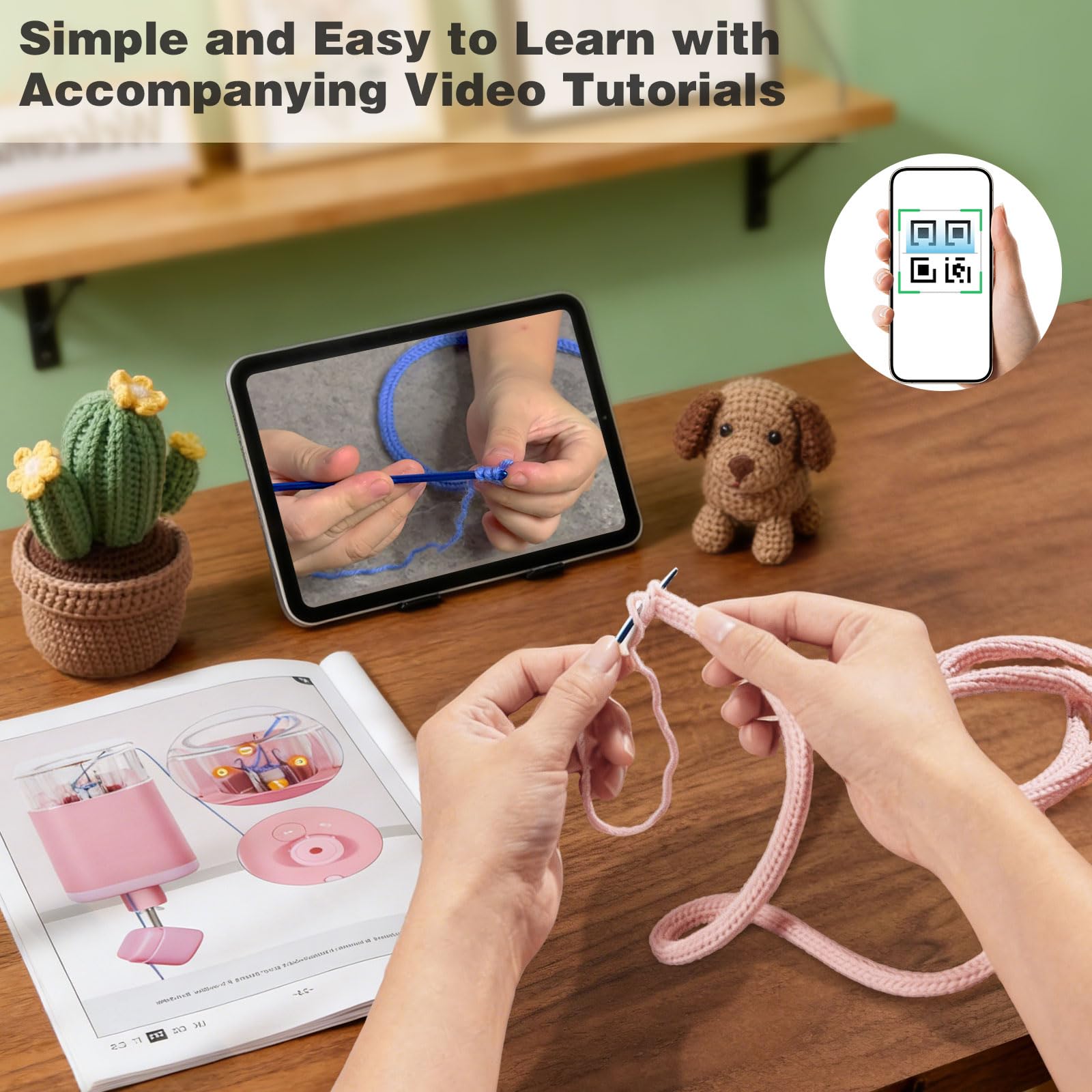 iCord - Máquina de tejer eléctrica i-Cord, con tensión de hilo ajustable, trenza automática para pulseras de bricolaje, abejas, hojas de arce, ciervos y proyectos de manualidades