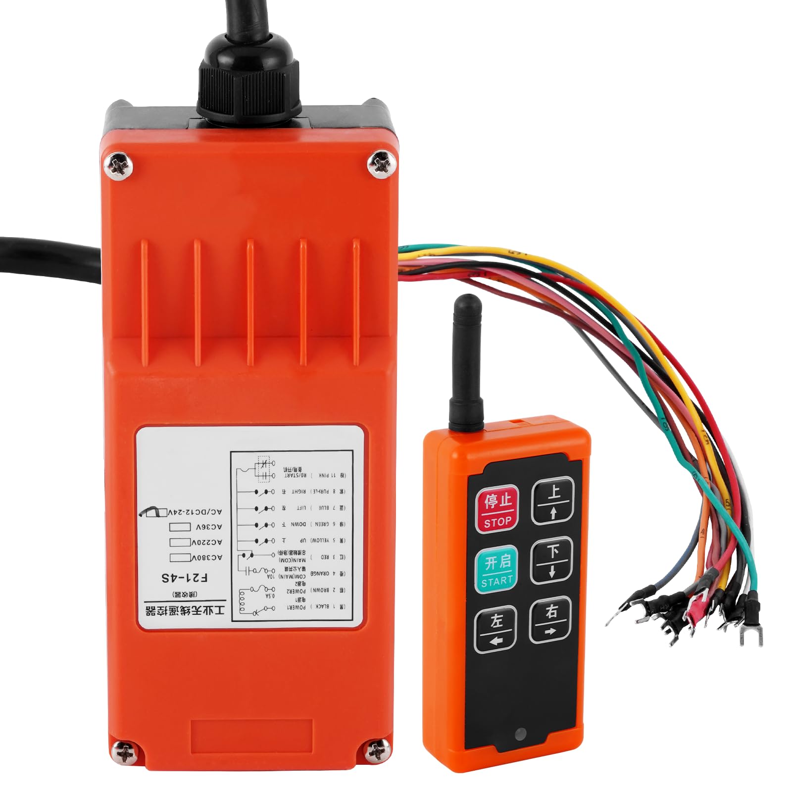 MXBAOHENG Mando para Grua COB-4S 12V Mando Puente Grua con 1 transmisor y 1 receptor