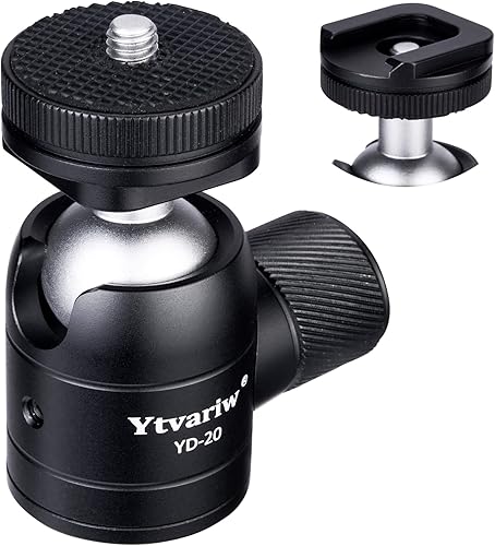 Trípode de cámara con soporte de zapata fría, montaje de cabeza de bola de aleación de aluminio panorámica de 360° con tornillo de 1/4 pulgadas para disponible en Yaxa Costa Rica