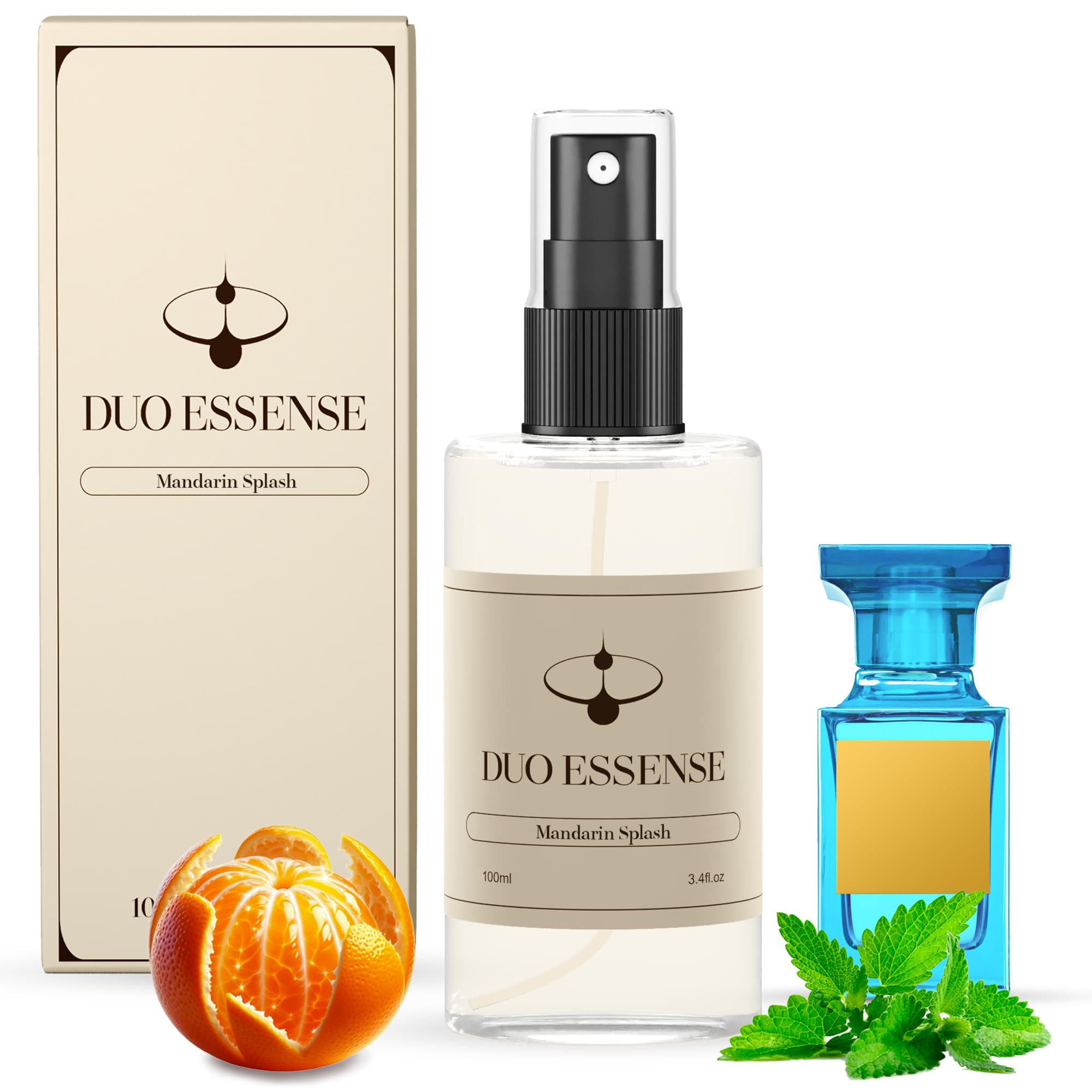 Duo Essense - Inspired by Mandarino di amalfi - Mandarin Splash - Unisex Perfume - Fragrance 3.4 Fl Oz / 100 ml