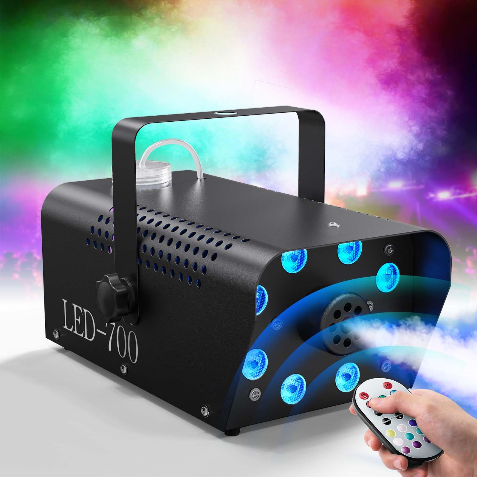 Machine à Fumée 700W Avec Effets LED - Télécommande Sans Fil, 8 Couleurs | Pour Fêtes, Mariages, DJ