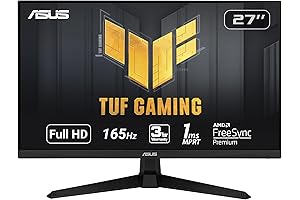 ASUS TUF Gaming VG277Q1A: Immersive Gaming with 27" Display and 165Hz Refresh Rate