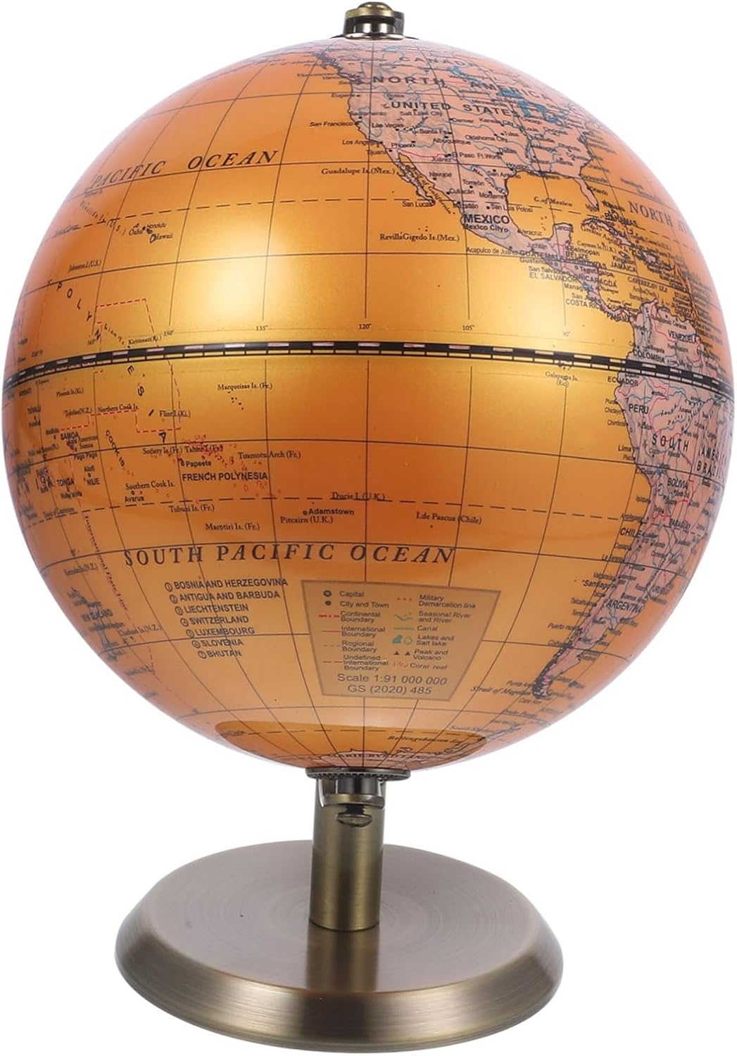 Decorative Globe World Maps for Wall Rotation Desk Classroom Decoration