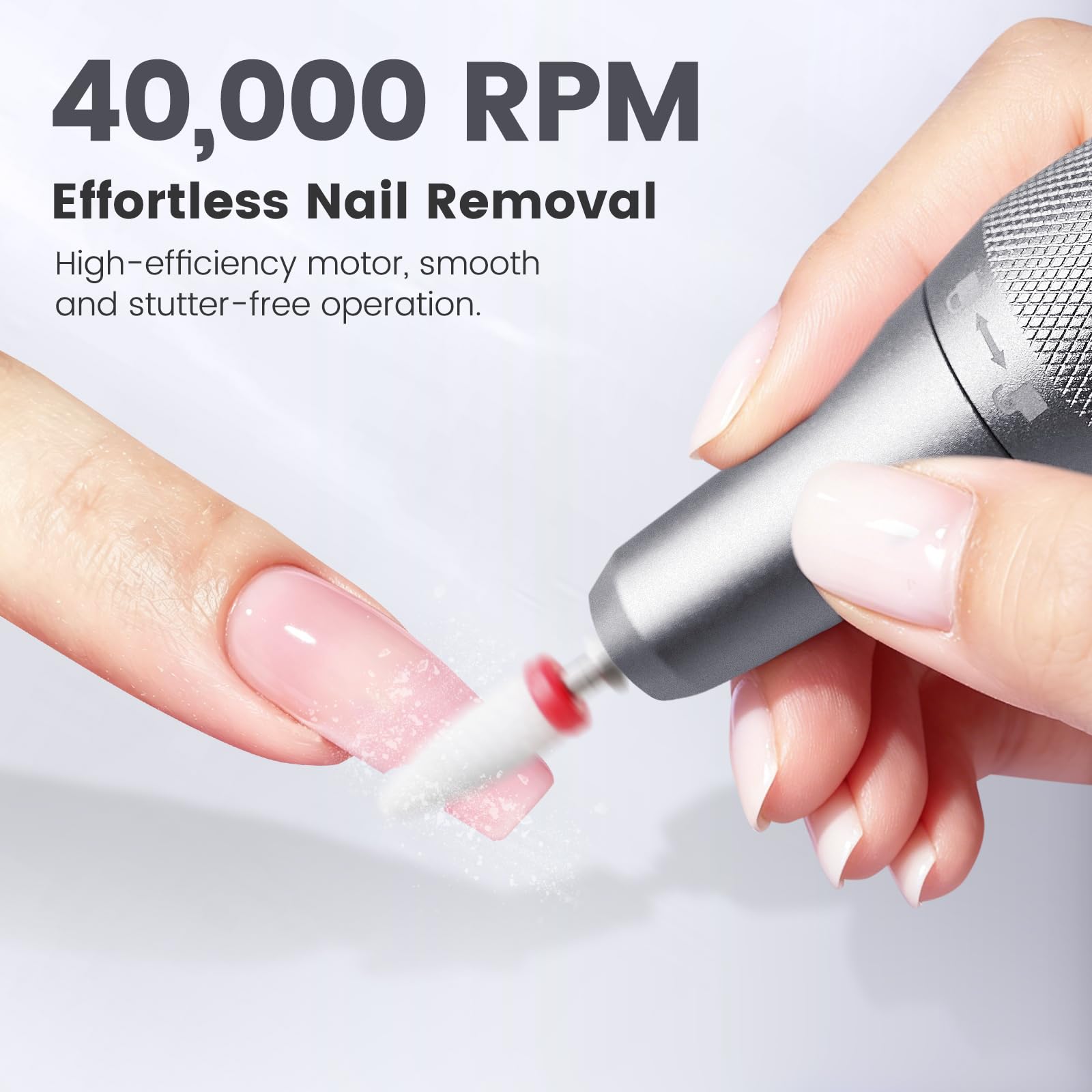 Delanie Taladro de uñas eléctrico portátil gris